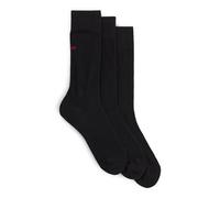 HUGO Hommes 3P RS UNI CC Lot de trois paires de chaussettes mi-mollet avec logos