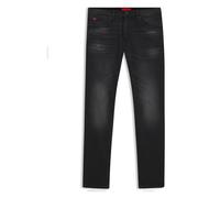 HUGO Hommes 734 Jean Extra Slim en Denim Stretch Noir