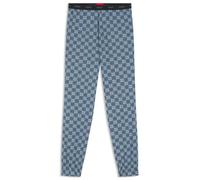 HUGO Bas de pyjama en coton stretch avec imprimé logo empilé - Style AARON_PANTS, 50556738 Bleu foncé L