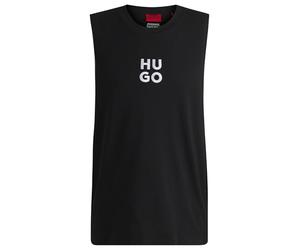 HUGO Hommes Beach Tank Top Débardeur en Jersey de Coton avec Logo brodé revisité