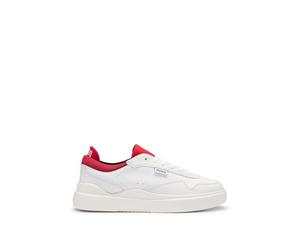 HUGO Hommes Blake Tenn Baskets à Lacets en Cuir avec détails colorés