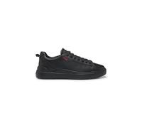 HUGO Hommes Blake Tenn Baskets en Cuir Lisse avec Logo Contrastant