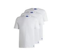 HUGO Hommes BLUE3 Naolo Lot de Trois t-Shirts en Jersey de Coton avec Logos