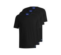 HUGO Hommes BLUE3 Naolo Lot de Trois t-Shirts en Jersey de Coton avec Logos
