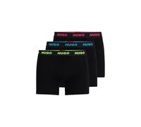 HUGO Hommes BOXERBR Triplet Pack Lot de Trois Boxers Longs en Coton Stretch à Logo