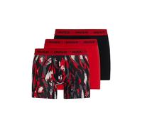 HUGO Hommes BOXERBR TRPLT Design Lot de Trois Boxers Longs en Coton Stretch avec Taille logotée