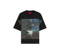 HUGO Hommes Dabilo x apoh T-Shirt Oversize en Coton à Motif Ballerine Artistique