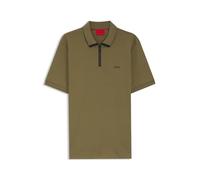 HUGO Polo en piqué de coton avec logo contrastant - Style Dalomino, 50511721 Olive L