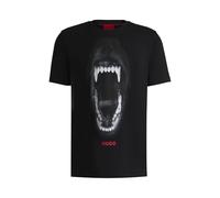HUGO Hommes Dayaking T-Shirt Regular en Jersey de Coton avec Motif Animalier