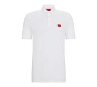 HUGO Hommes Dereso232 Polo Slim en piqué de Coton avec étiquette logotée