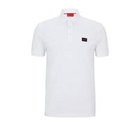 HUGO Hommes Dereso232 Polo Slim Fit en piqué de Coton avec étiquette Logo Rouge