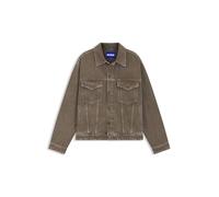 HUGO Veste Regular Fit en denim lavé - Style Dex, 50551912 Marron S