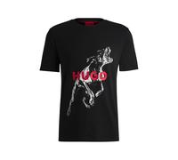 HUGO Hommes Deyladec T-Shirt Oversize en Coton à Motif Graphique Animal