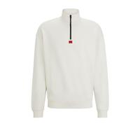 HUGO Hommes Durty Sweat Relaxed Fit en Molleton de Coton à Encolure zippée