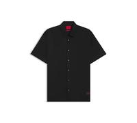HUGO Chemise coupe décontractée en toile de coton stretch - Style Ebor, 50475668 Noir L