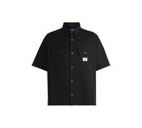 HUGO Hommes Ekyno Chemise Oversize en Twill de Coton avec Patch logoté