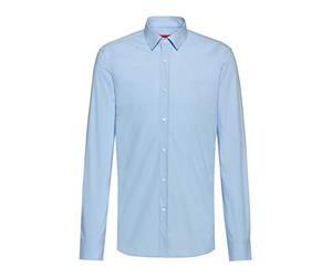 HUGO Hommes Elisha02 Chemise Extra Slim Fit en Toile de Coton Stretch Facile à Repasser