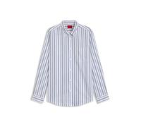 HUGO Hommes Erillo Chemise Oversize en Popeline de Coton à Rayures