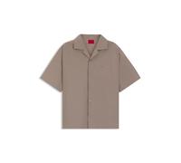 HUGO Chemise Oversized en coton au toucher papier - Style Espino, 50560580 Brun chiné S