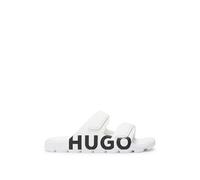 HUGO Hommes Evander Sand Sandales à Logo avec Deux Brides Auto-adhésives