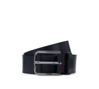 HUGO Hommes Gerik Sz35 Ceinture en cuir italien à surpiqûres rouges