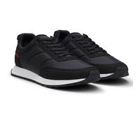 HUGO Hommes Icelin Runn Baskets d’Inspiration rétro avec Imitation Cuir suédé