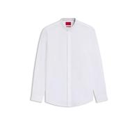 HUGO Hommes Kaleb Chemise Slim Fit en Popeline de Coton Facile à Repasser