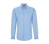 HUGO Hommes Kenno Chemise Slim Fit en Popeline de Coton mélangé