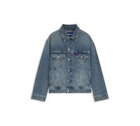 HUGO Hommes Kirkby Veste Loose en denim stone-washed bleu