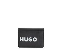 HUGO Hommes Malick Cardcase Porte-Cartes en Cuir grainé à Logo Contrastant