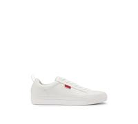 HUGO Baskets basses Morrie en similicuir blanc avec étiquette logotée rouge Taille 45