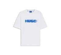 HUGO Hommes Nalax T-Shirt Unisexe à Logo imprimé flouté