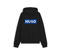 HUGO Hommes Nalves Sweat à Capuche Regular en Molleton de Coton avec Logo imprimé