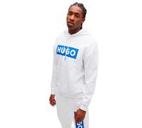 HUGO Hommes Nalves Sweat à Capuche Relaxed en Molleton avec Logo imprimé