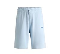 HUGO Hommes Nasensio Short en Molleton de Coton avec Cordon de Serrage et étiquette logotée Bleue