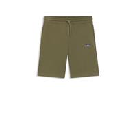 HUGO Hommes Nasensio Short en Molleton de Coton avec écusson logoté