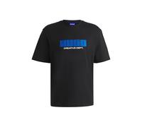 HUGO Hommes Newromi T-Shirt en Jersey de Coton à Logo Artistique