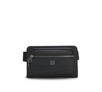 HUGO Sac ceinture en similicuir grainé avec logo revisité - Style Quantic_Crossover, 50552291 Noir pcs.