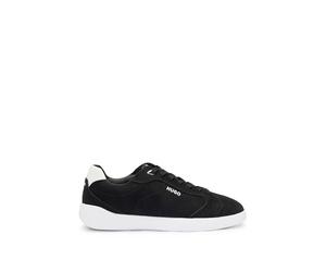 HUGO Hommes Riven Tenn Baskets à Lacets en Similicuir avec Logo