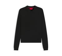 HUGO Hommes San Pippo-CV Pull Slim à col Polo en Maille avec Patte de Boutonnage Invisible
