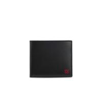 HUGO Hommes Tibby N Portefeuille Pliable en Cuir avec Logo Rouge revisité