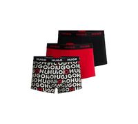HUGO Hommes Trunk Triplet Design Lot de Trois Boxers Courts en Coton Stretch à Logo