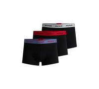 HUGO Hommes Trunk Triplet Pack Lot de Trois Boxers Courts avec Taille à Logo en Jacquard