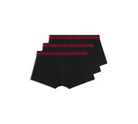 Hugo Boxers Trunk Triplet Planet – Lot de trois en coton stretch avec logo – Rouge/Noir Taille M