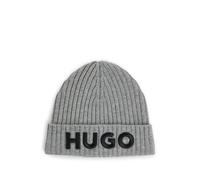 HUGO Hommes Unisex-X565-7 Bonnet en Laine Vierge avec Logo