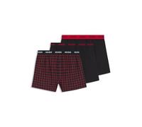 HUGO Hommes Woven Boxer Triplet Lot de Trois Boxers en Coton avec Taille logotée