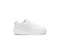HUGO Hommes Yarrow Tenn Baskets en Similicuir avec Finitions en Mesh