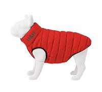HUGO & HUDSON Doudoune d'hiver réversible pour Chien, Manteau résistant à l'eau, Rouge et Marine S35
