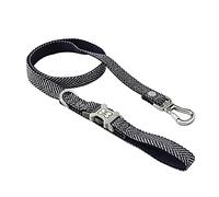 HUGO & HUDSON Laisse pour Chien en Tweed, Chevrons Bleu Marine, Longueur 1,2 m, Largeur 1,5 cm