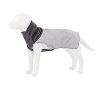 HUGO & HUDSON Veste d'hiver pour Chien en Polaire Thermique Coupe-Vent avec Trou de Plomb, Gris XS25